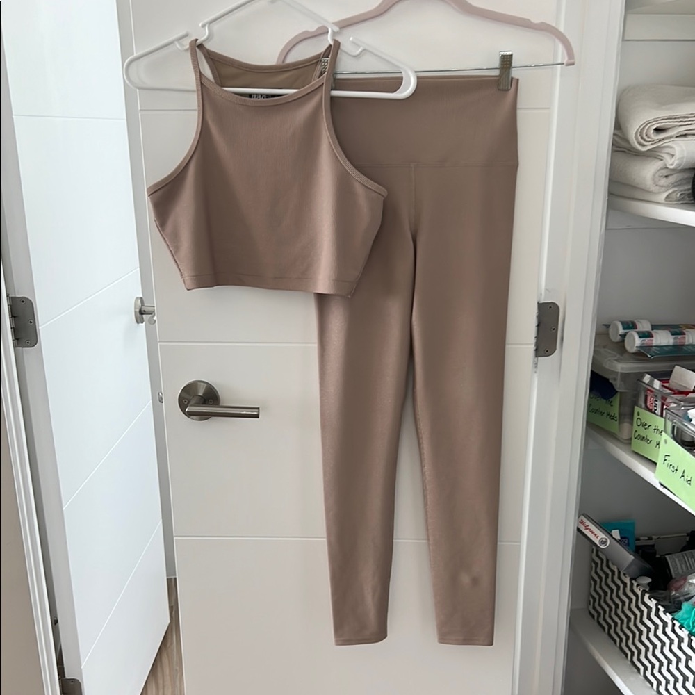 Women's Tan Pants & Jumpsuit Set